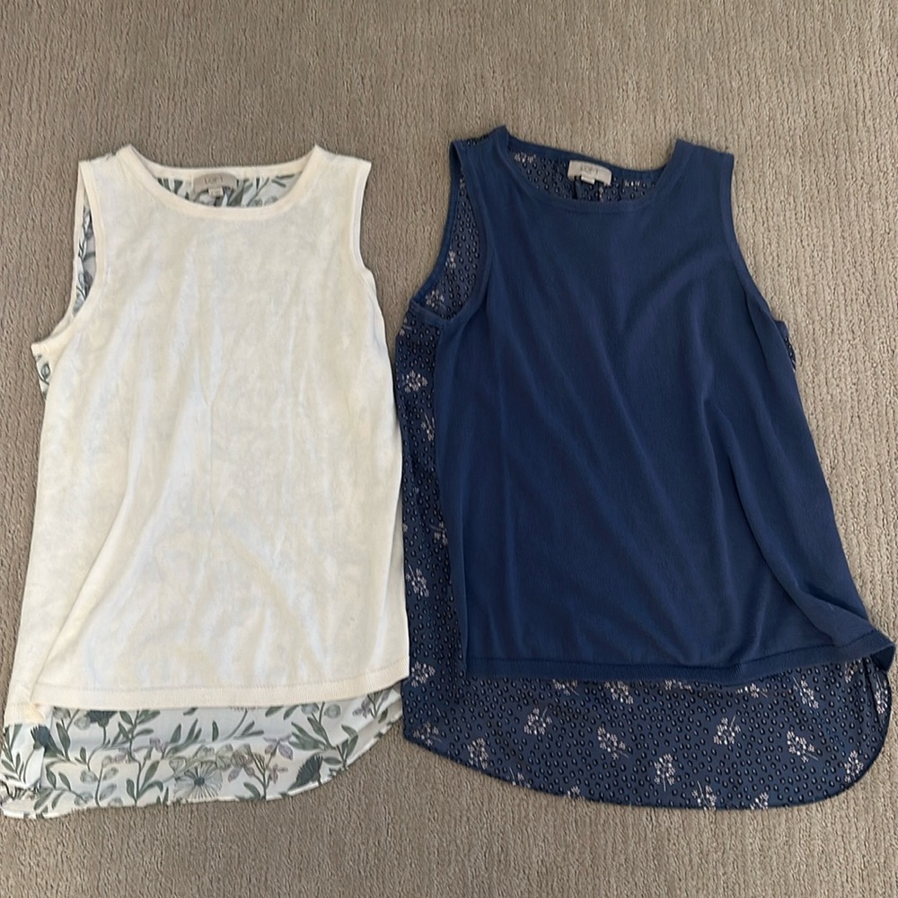 Ann Taylor loft sleeveless sweater blouse bundle!